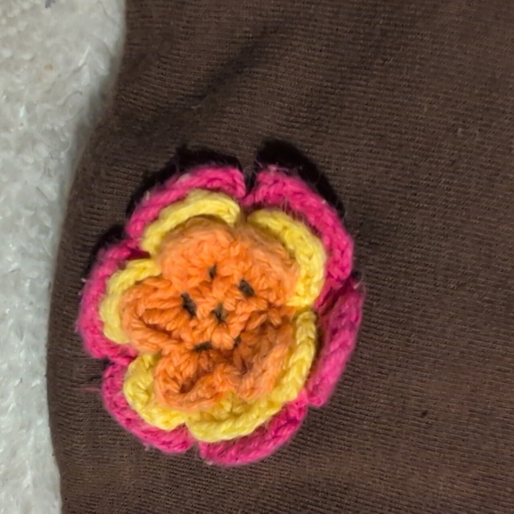 Y2K The Children's Place Brown and Pink Floral Groovy Print Girls Dress 4T - Picture 3 of 8